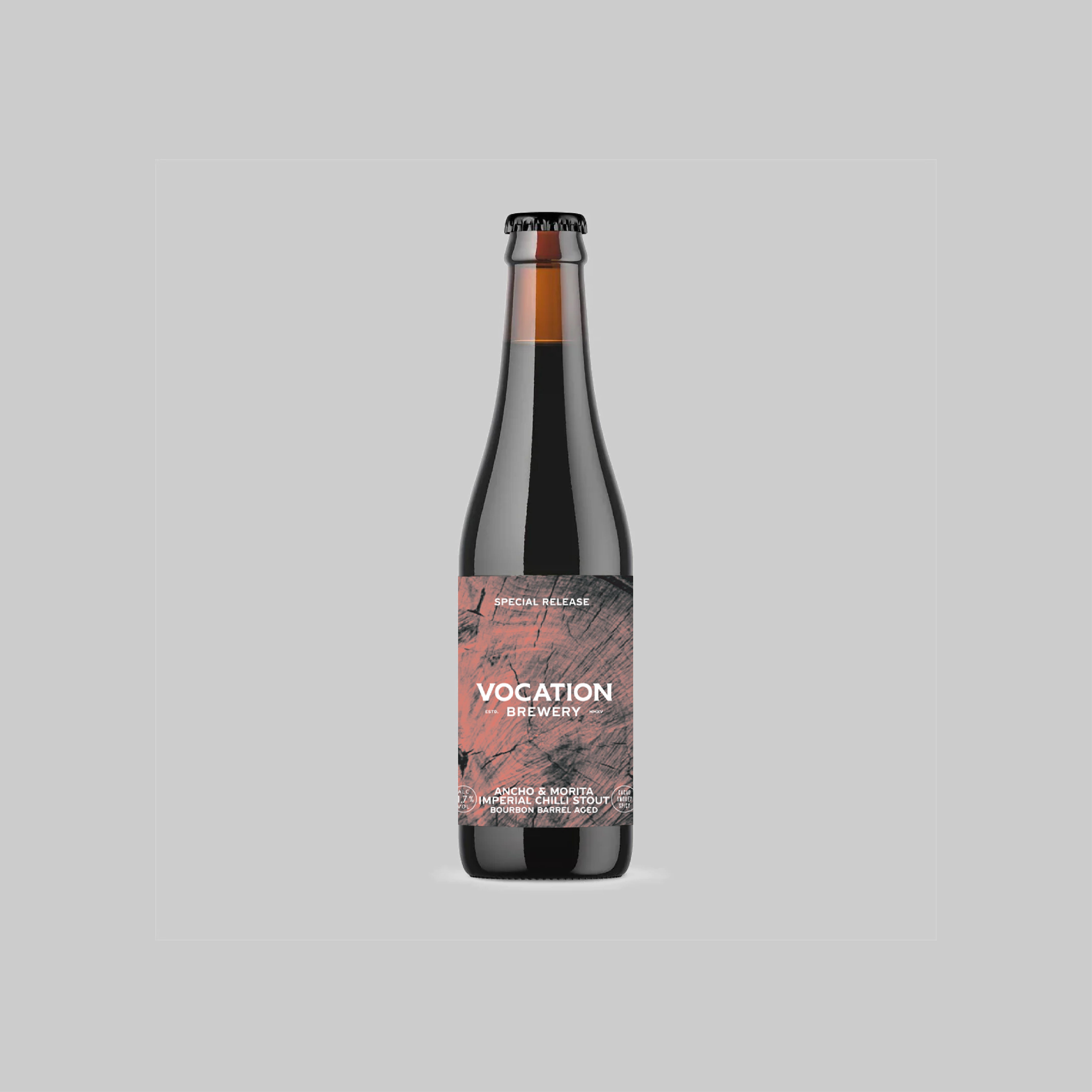Vocation Ancho & Morita Chilli Imperial Stout Bourbon Barrel Aged Bottle 330ml 11.7% - Time2Drink